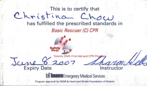 CPR card
